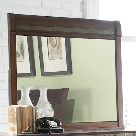 Dresser Mirror with Nail Head Trim